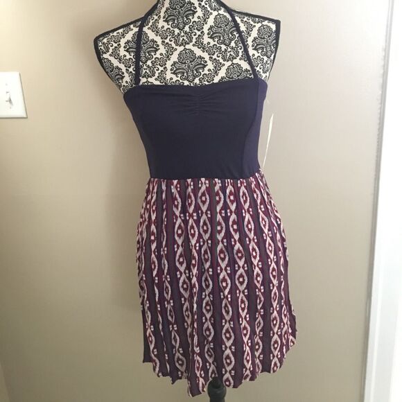 🎉 New Roxy halter tube top mini dresss size large - Picture 1 of 8